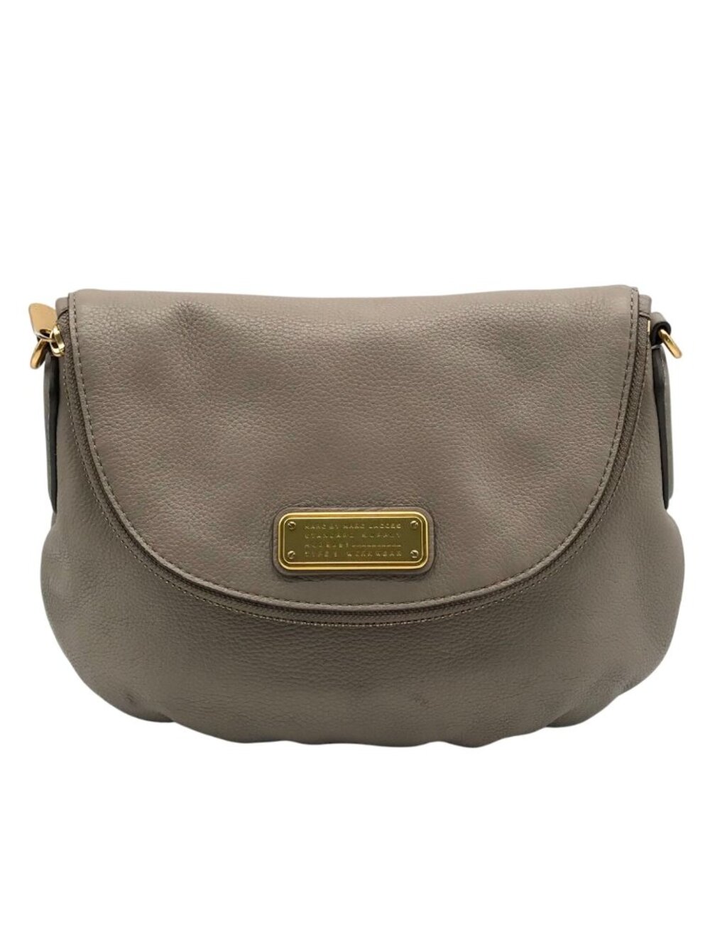 Marc Jacobs Gray Leather Classic Q Natasha Crossbody Bag